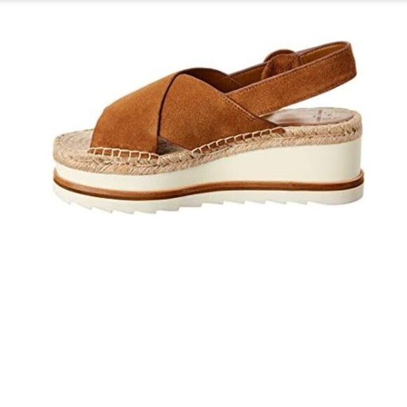 Marc Fisher Glenna Platform Suede Slingback Sandal Size 8.5 - Picture 2 of 5